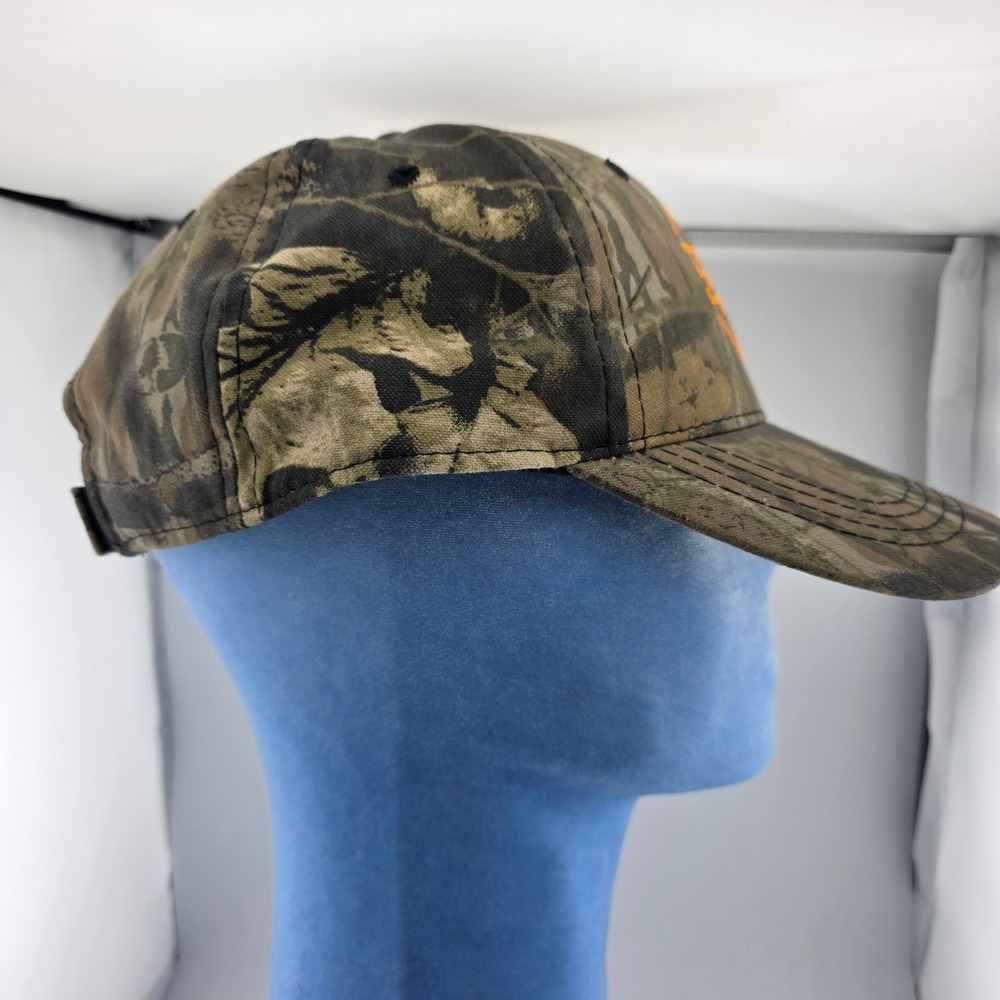 Hit Wear Mossy Oak Camo Hat Orange EMJ Logo New with Tags OSFM‎ Vintage - Picture 4 of 10